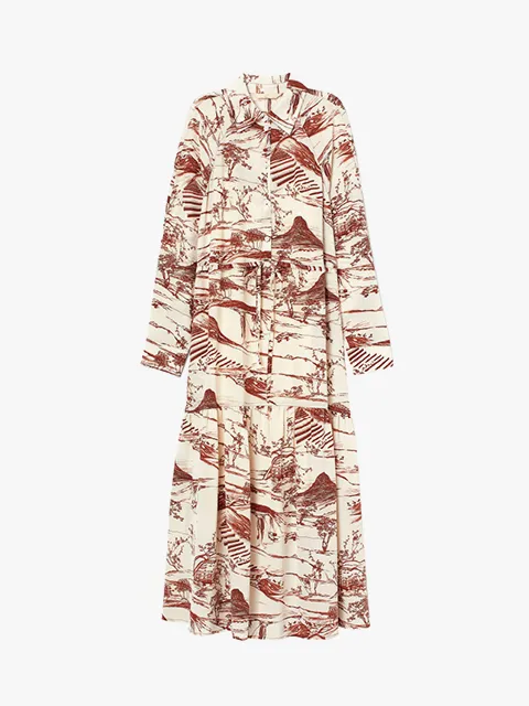 H&amp;M silk shirtdress